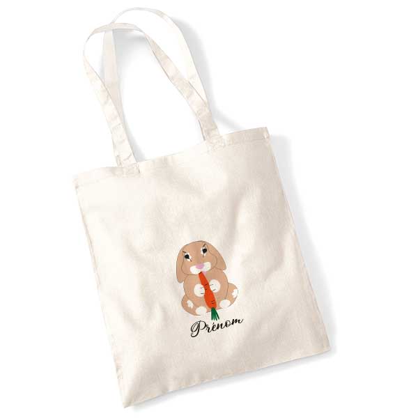 Tote bag Lapin personnalis